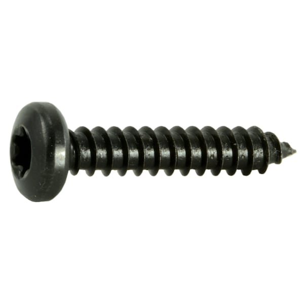 Midwest Fastener Sheet Metal Screw, #10 x 1 in, Black Steel Pan Head Torx Drive, 20 PK 36895 - main